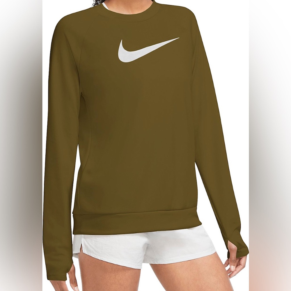 Nike Olive Dri-Fit Running Long Sleeve Tee XL